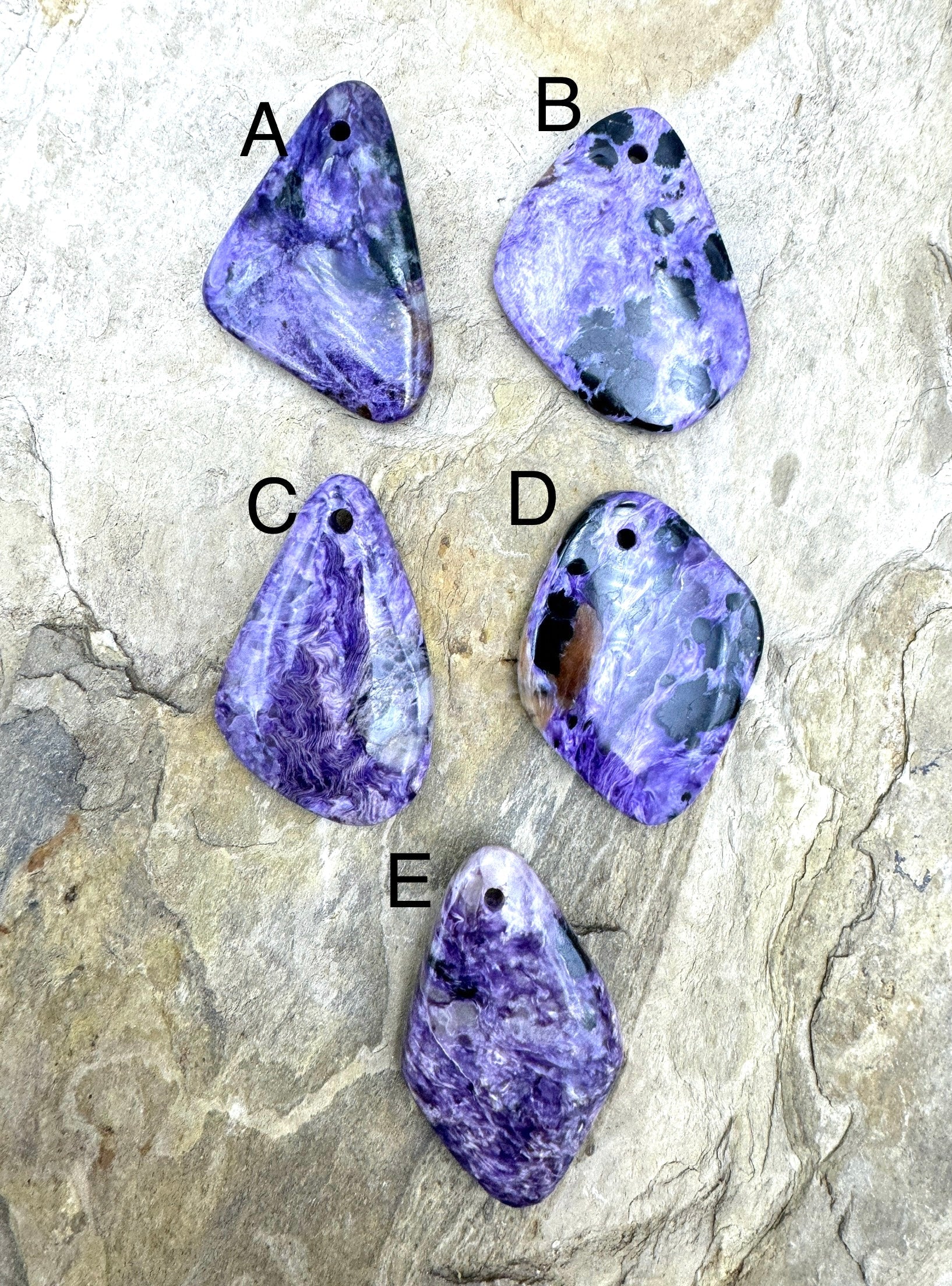 Charoite pendant store stone