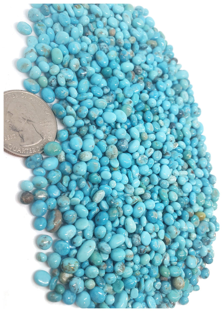 Nacozari (Mex) Turquoise Rounded Small Tumbled Nuggets