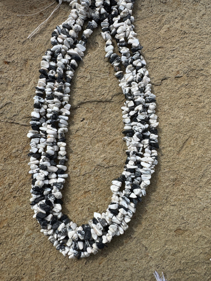 AAA + Quality White Buffalo Chip Bead 4-7mm 16 inch strand