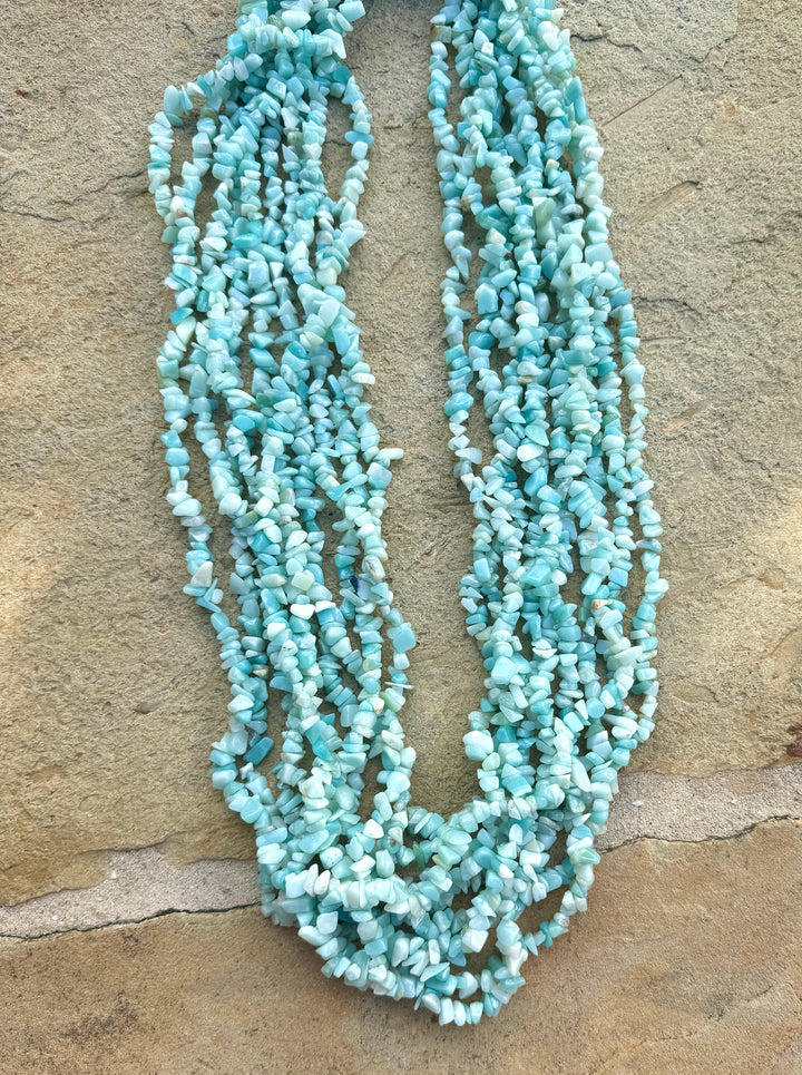 Amazonite 6-8mm Chips 34 inch Strand - Amazonite