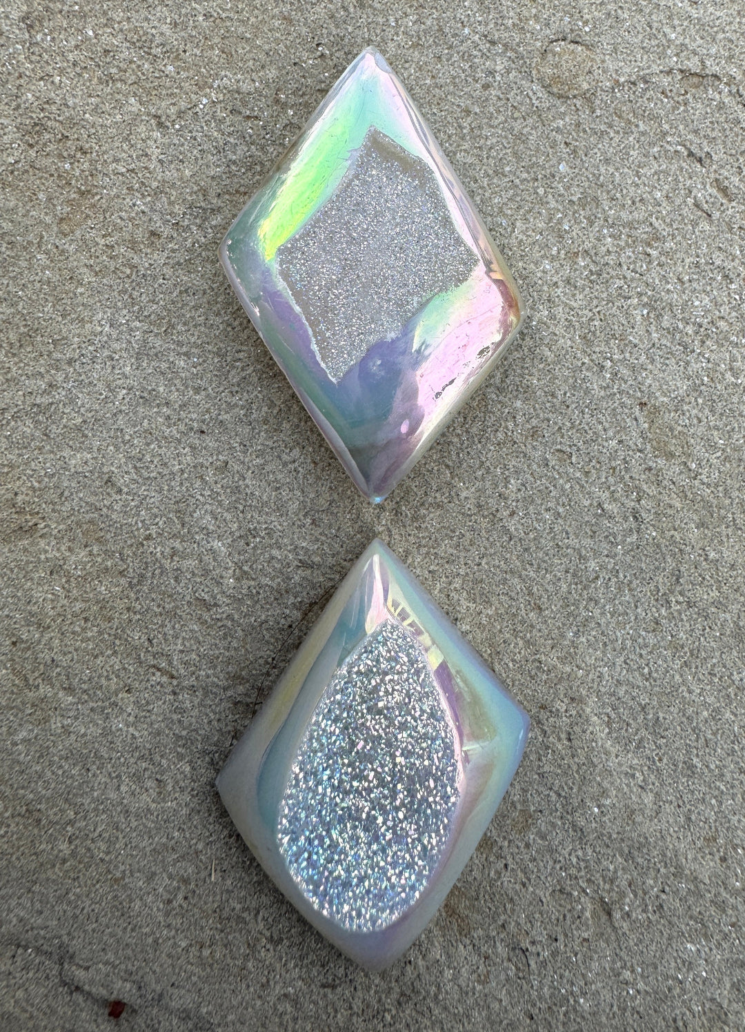 Beautiful Natural Druzy Coated with Silicone Designer