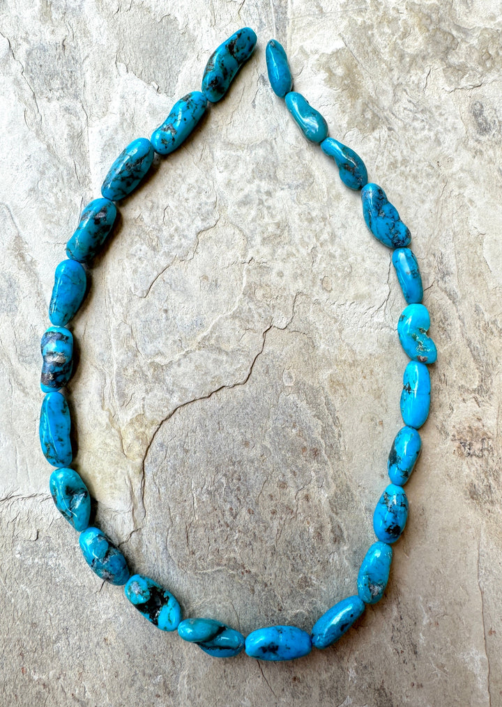 Blue Kingman Turquoise (Arizona) Extra Long Nugget Beads