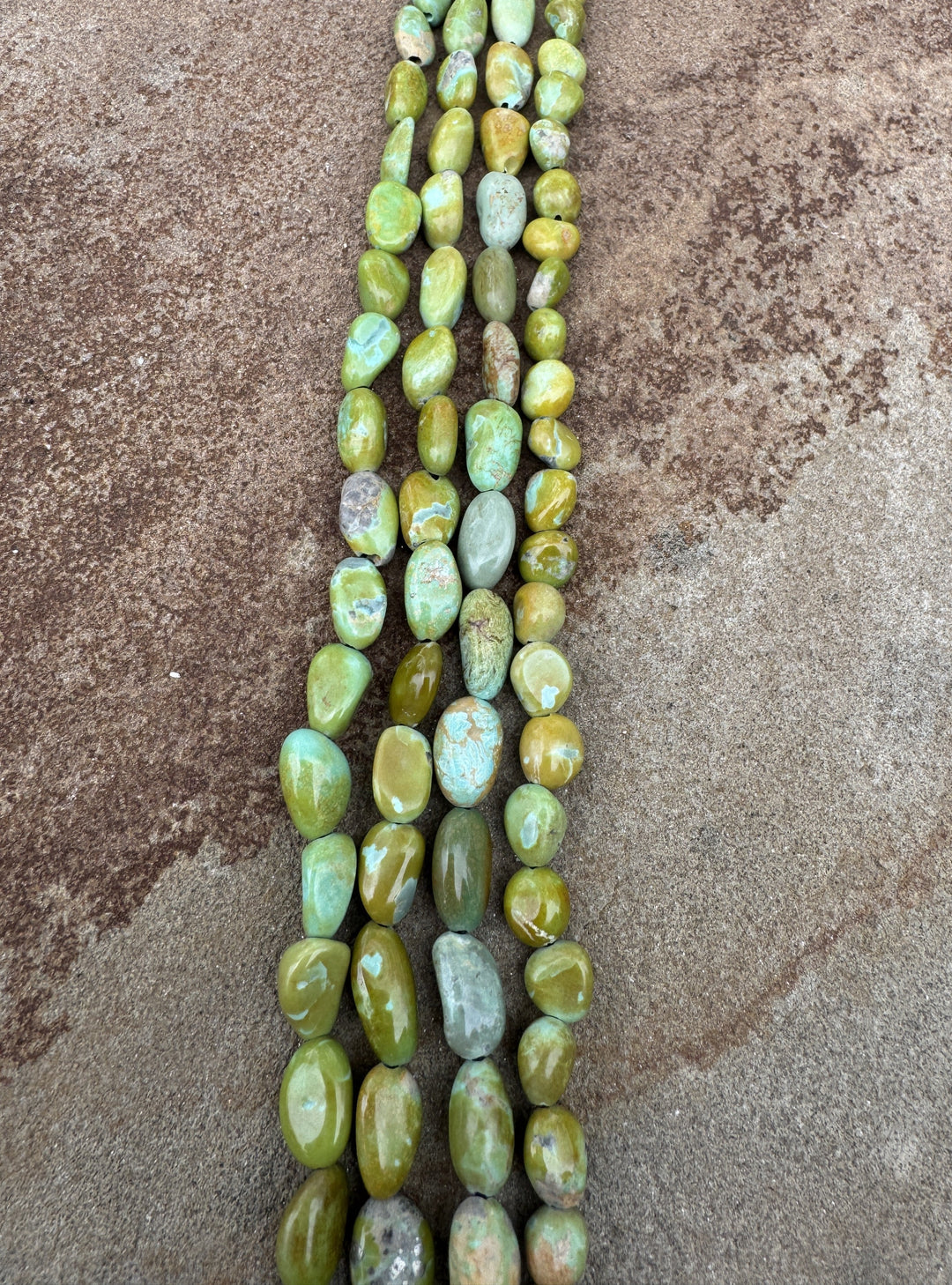 Bright Green Campitos (Mex) Turquoise Rounded Oval Nugget