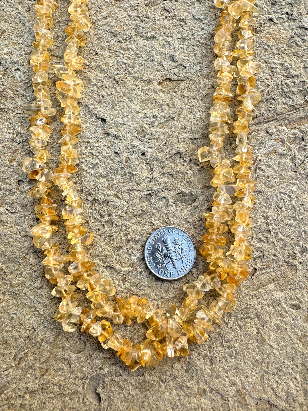 Citrine Gem Grade 4-6mm Chip Beads 16 inch Strand - Citrine