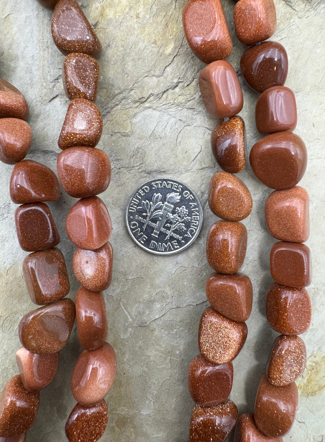 CLOSEOUT LOT Goldstone Nuggets 16 inch Strands - Goldstone