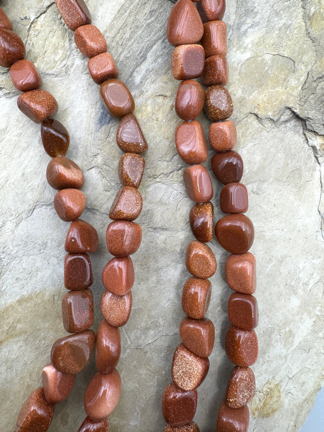 CLOSEOUT LOT Goldstone Nuggets 16 inch Strands - Goldstone