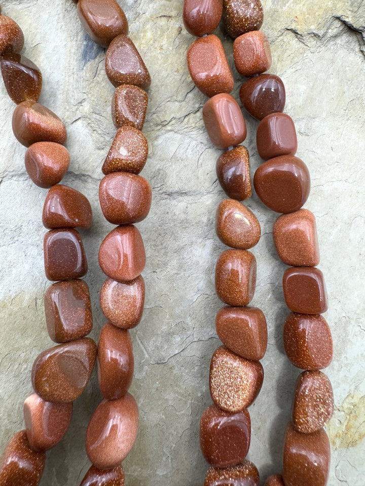 CLOSEOUT LOT Goldstone Nuggets 16 inch Strands - Goldstone