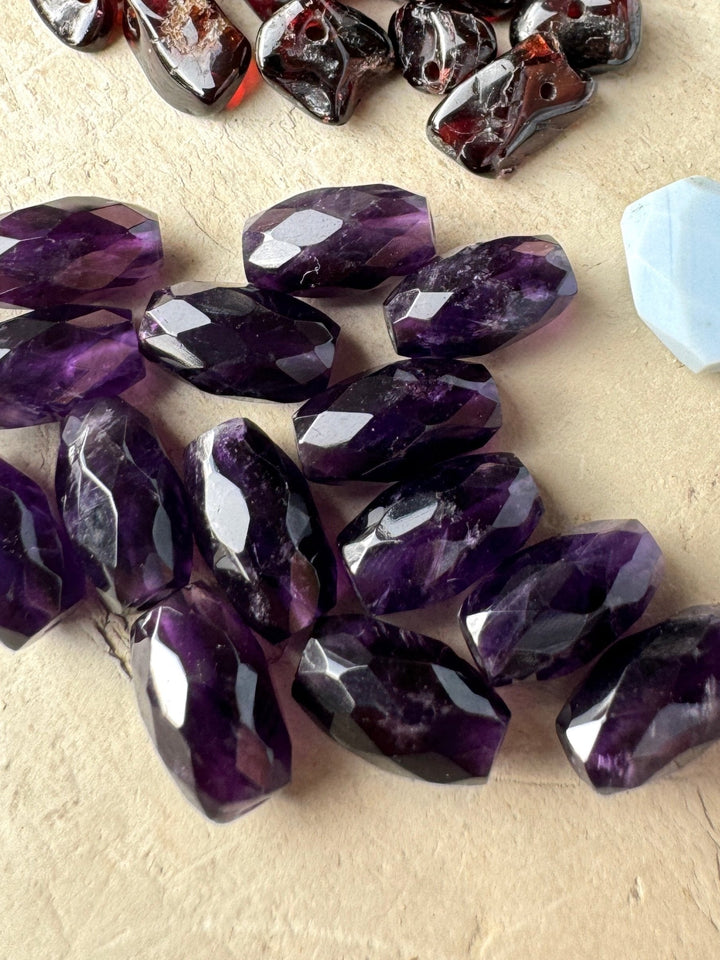 CLOSEOUT LOT of Mixed Gemstone Beads Amethyst Blue Opal