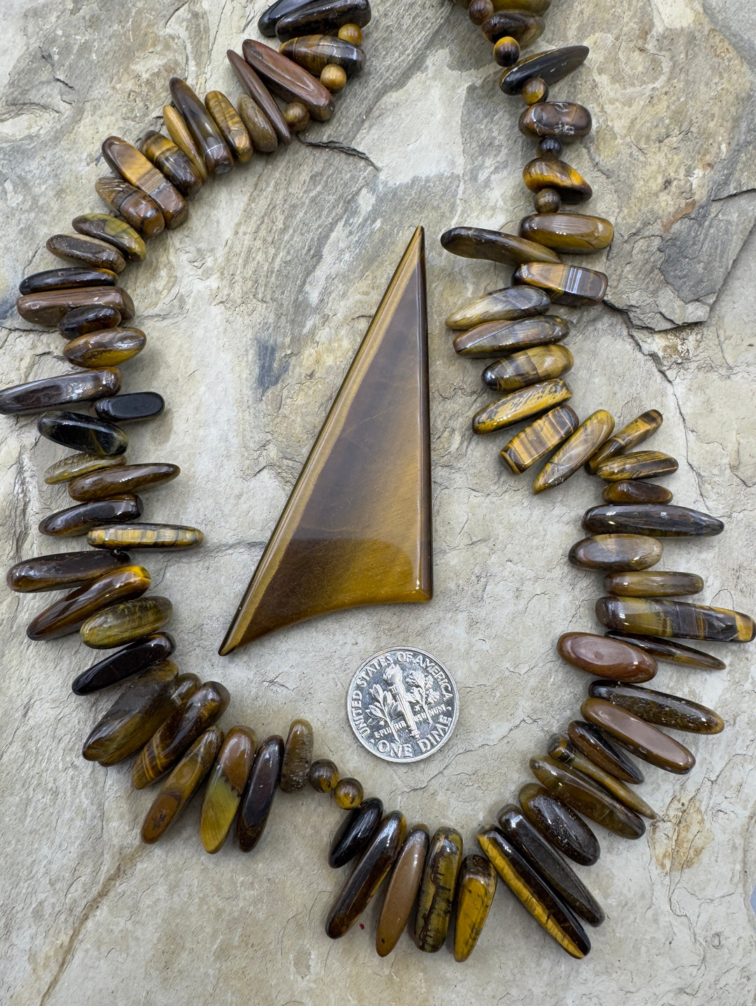 CLOSEOUT LOT of Tiger’s Eye Necklace and Cabochon Set