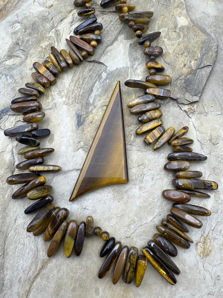 CLOSEOUT LOT of Tiger’s Eye Necklace and Cabochon Set