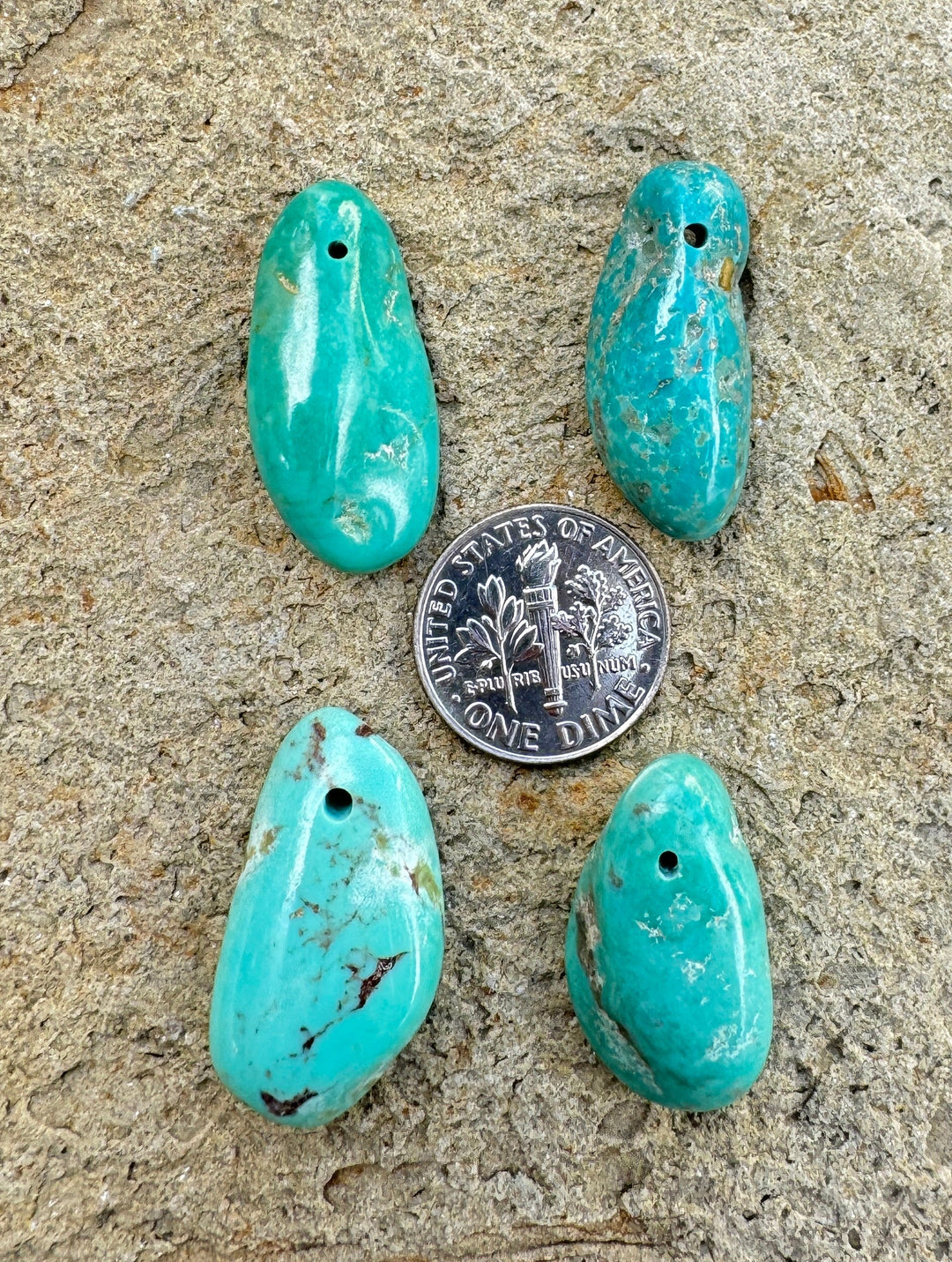 Elisa (Mexico) Turquoise Long Focal Pendant Beads (Select