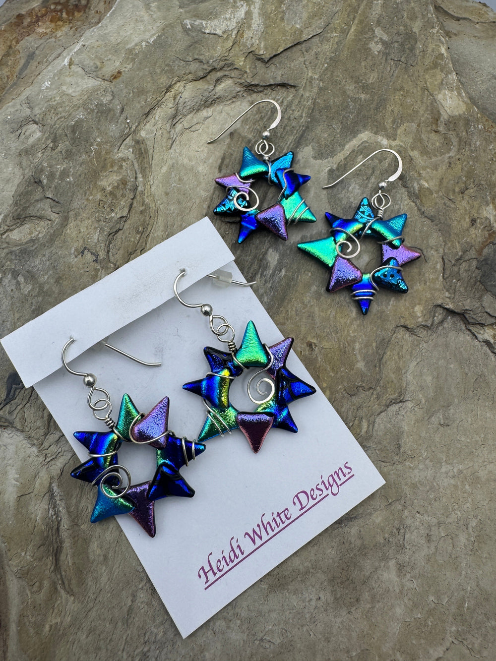 Heidi White Designs Fused Glass and Sterling Wire Starburst