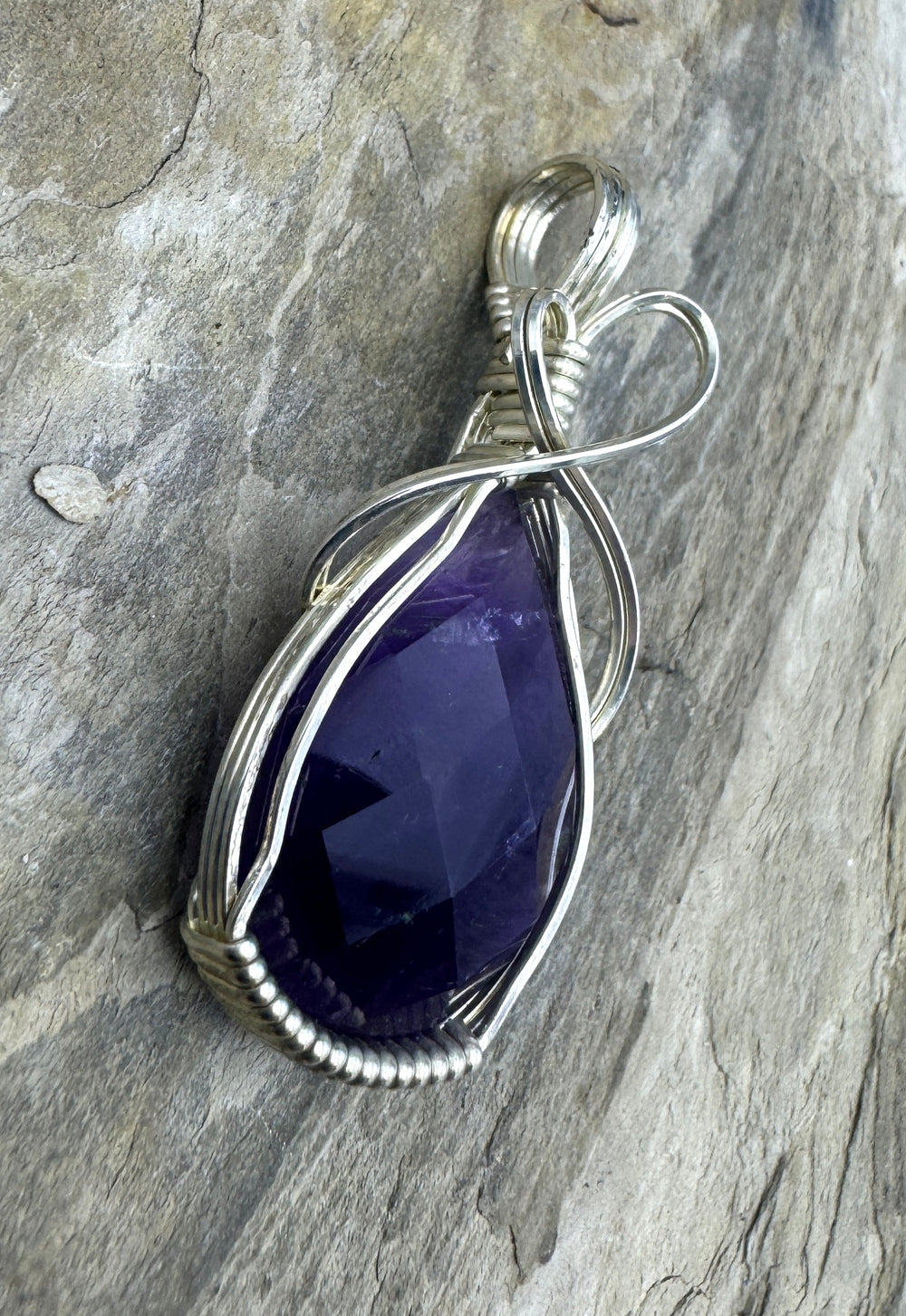 Heidi White Designs Wire Wrapped Pendant Amethyst