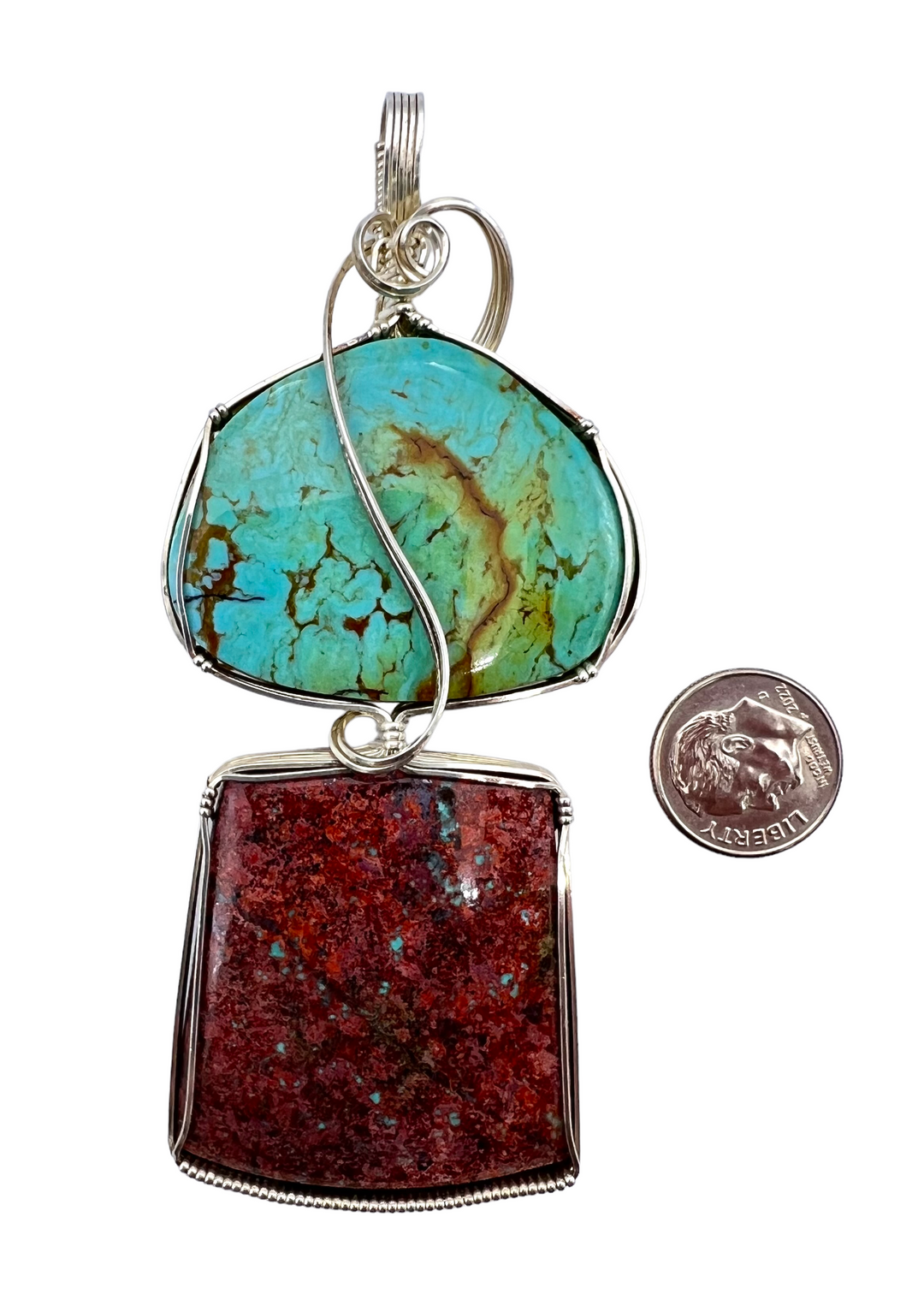 Heidi White Designs Wire Wrapped Pendant Carico Lake