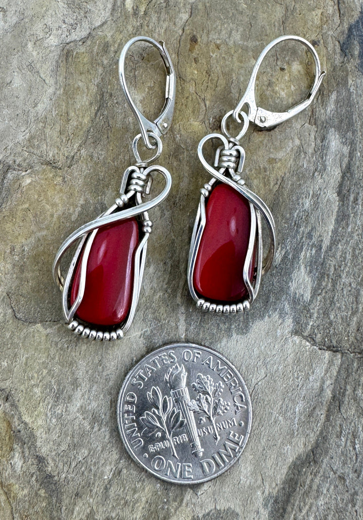 Heidi White Designs Wire Wrapped Rosarita Earrings