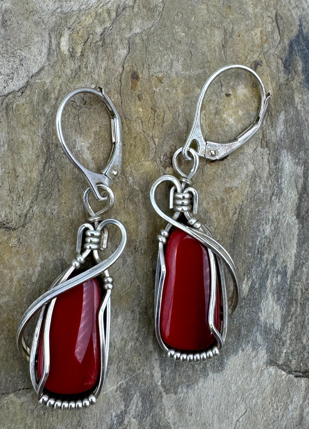 Heidi White Designs Wire Wrapped Rosarita Earrings