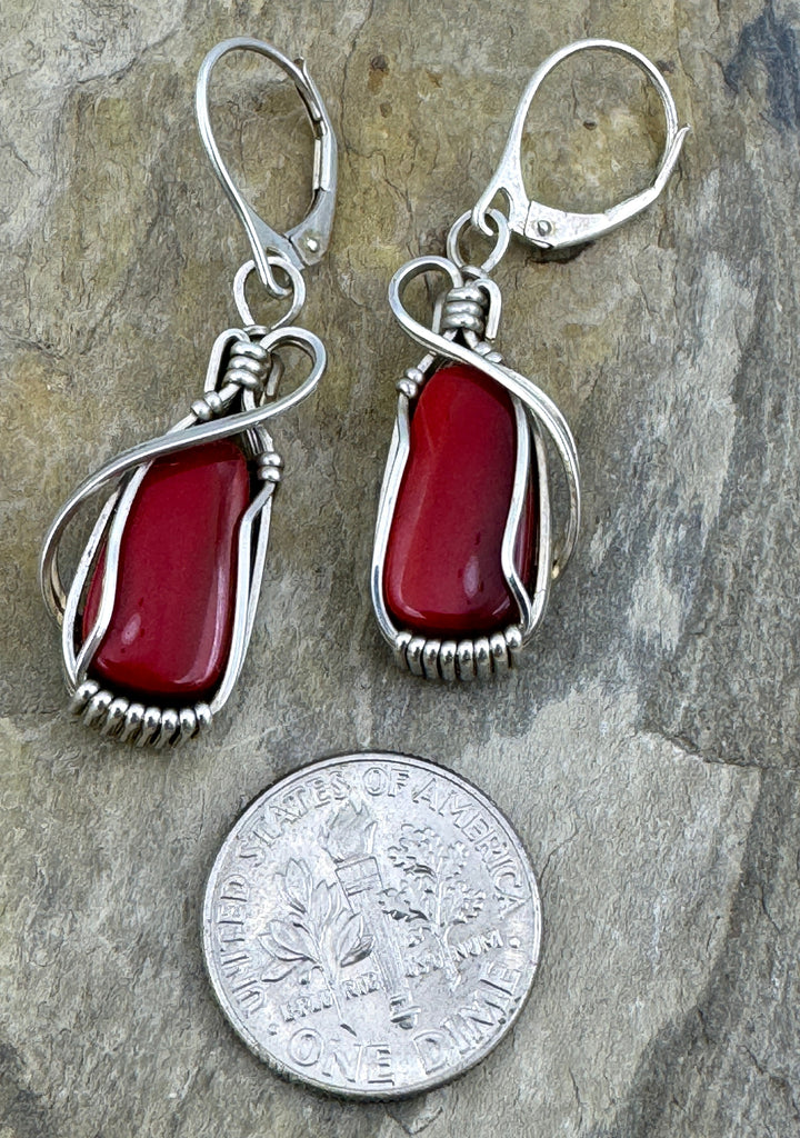 Heidi White Designs Wire Wrapped Rosarita Earrings