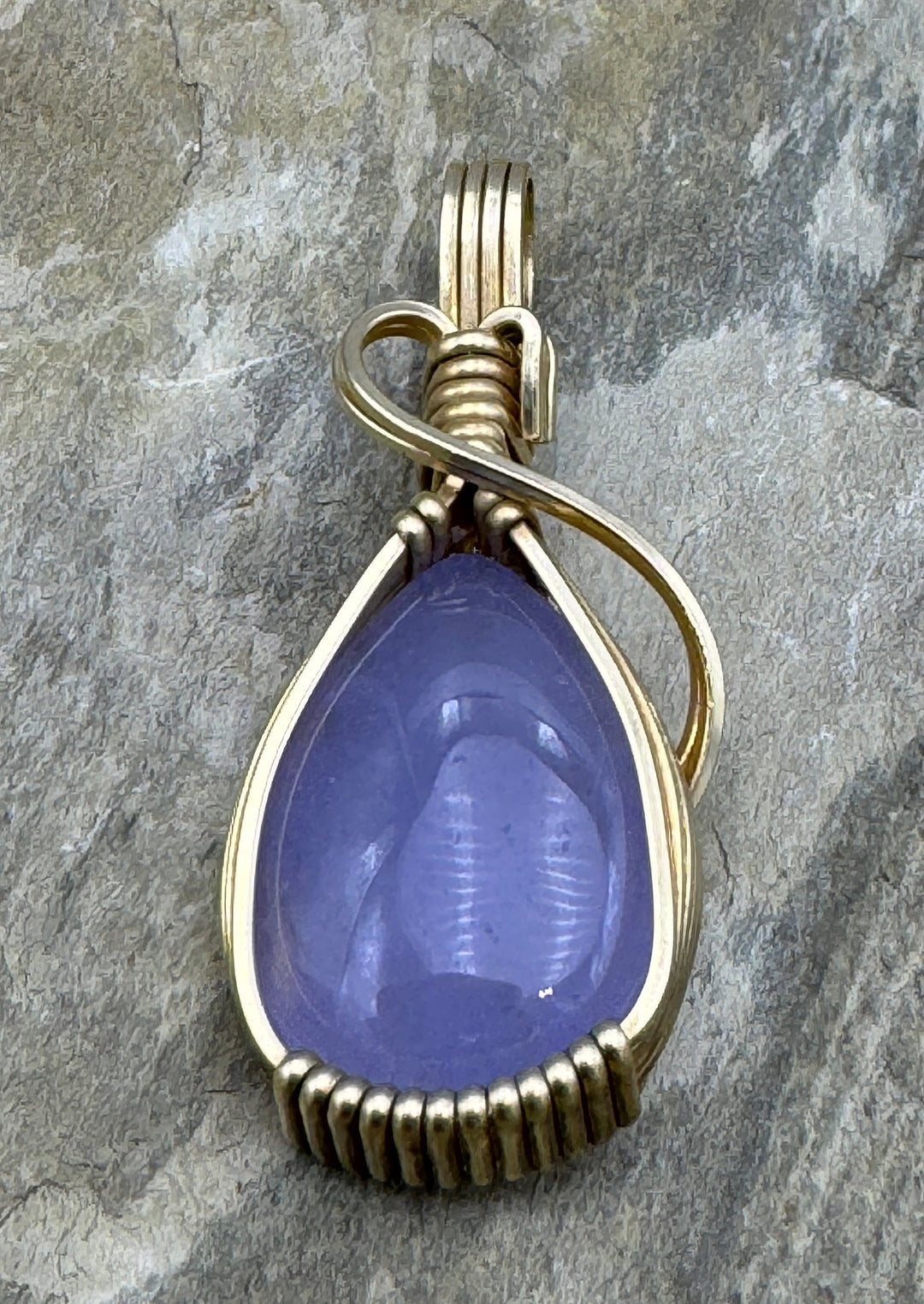 Heidi White Designs Wire Wrapped (Small) Pendant Chalcedony