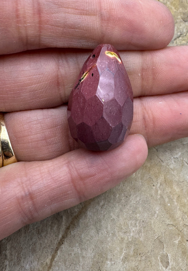 High Quality Mookaite (Australia) LARGE Faceted Briolette