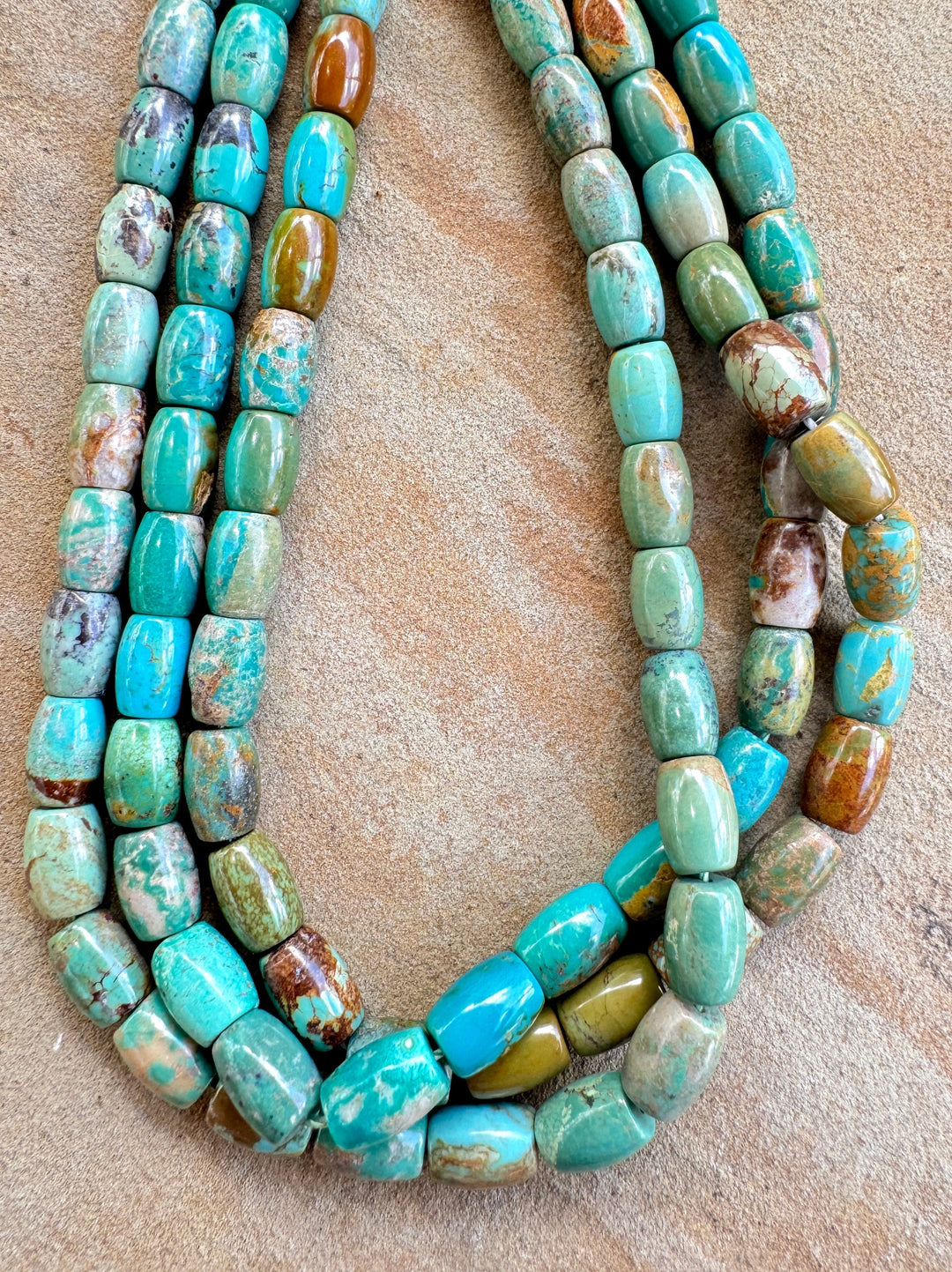 Hubei Turquoise (China) 57x10mm Barrel beads 16 inch strand