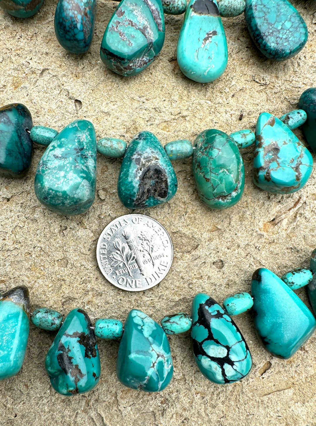 Hubei Turquoise (China) Designer Focal Strand 7 inch strand