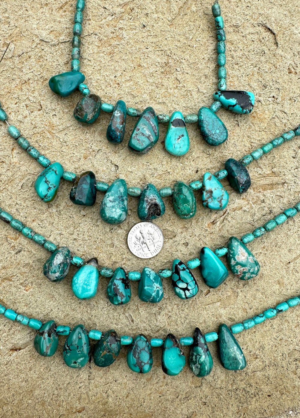 Hubei Turquoise (China) Designer Focal Strand 7 inch strand