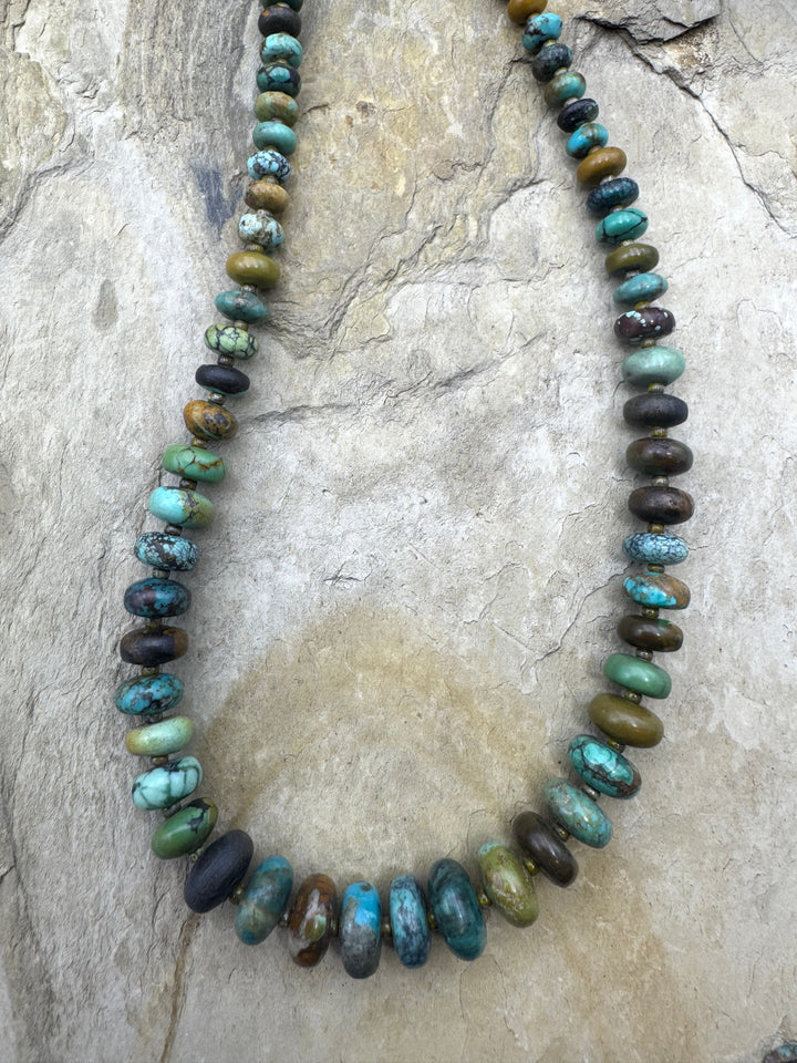 Hubei Turquoise (China) Graduated 4-10mm Designer Rondelle