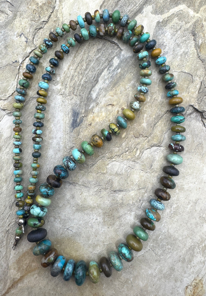 Hubei Turquoise (China) Graduated 4-10mm Designer Rondelle