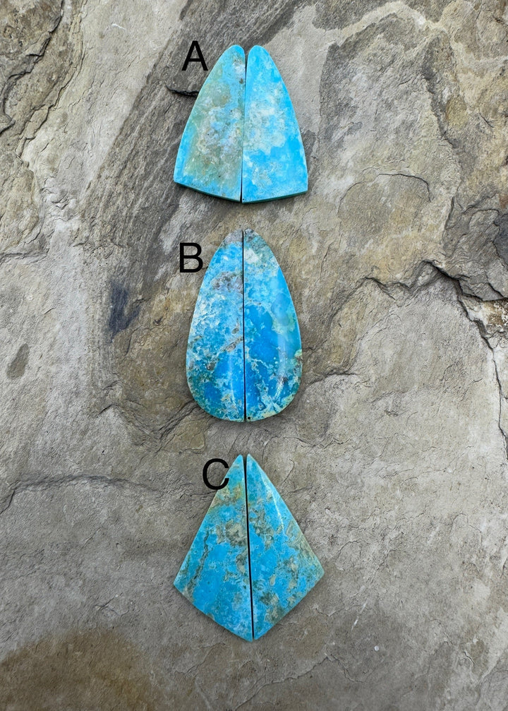 Ithaca Peak Turquoise (Arizona) Matching Earring Cabochon