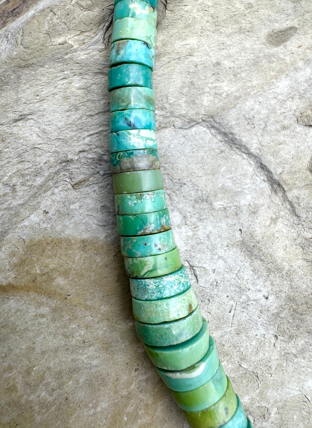 Lone Mountain Turquoise (Nevada) Graduated 5-10mm Heishi