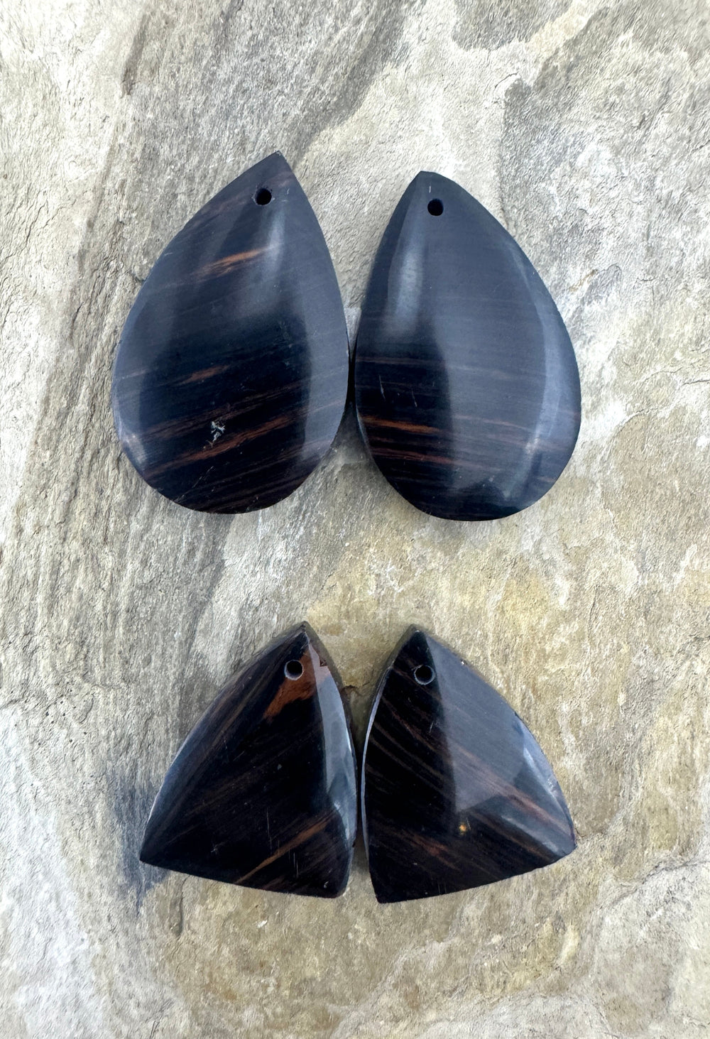 Mahogany Obsidian Earring slab bead Pairs (Select 1 pair)