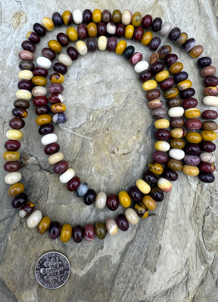 Mookaite (Australia) 8mm Rondelle Beads 16 Inch Strand