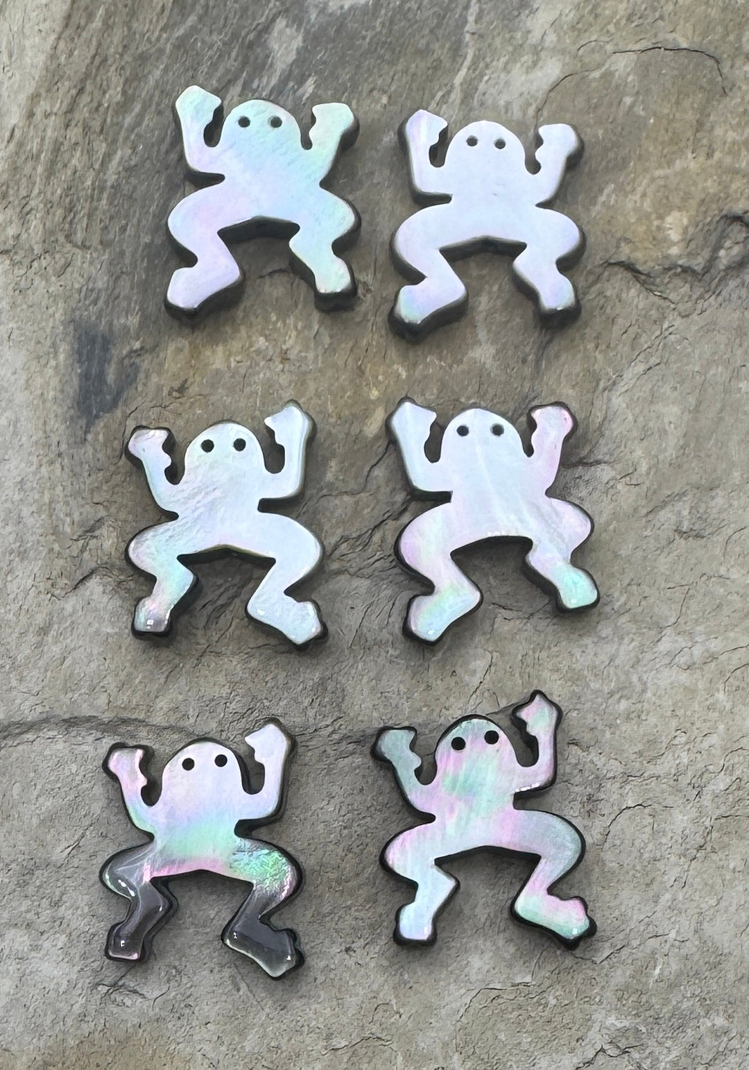 Mother Of Pearl Frog Beads 17x22mm Package of 2 Beads/1