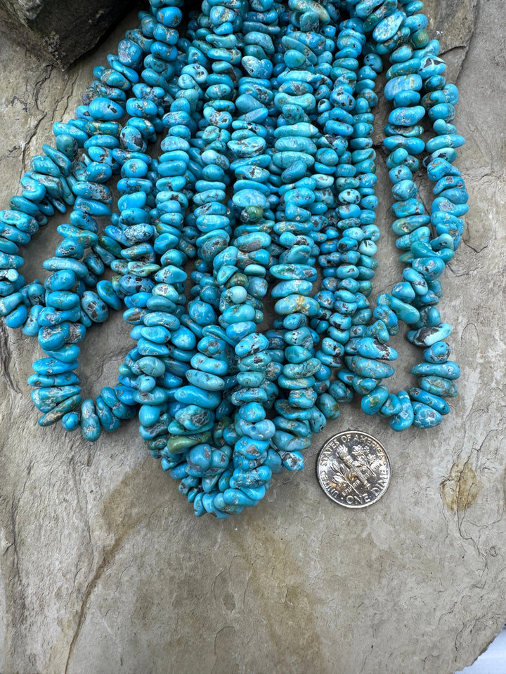 Natural Lone Mountain Turquoise (Nevada) Graduated Nugget