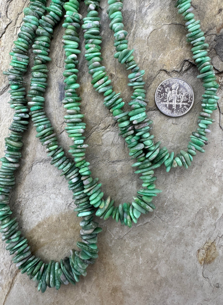 Nevada Variscite (Mexico) Chip Nugget Bead Strand 4-7mm 16