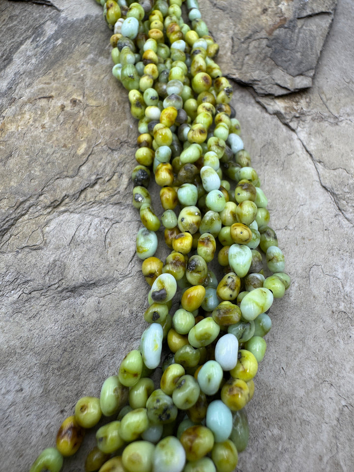 NEW Palomino Variscite (Mexico) Rounded Nugget Bead Strand