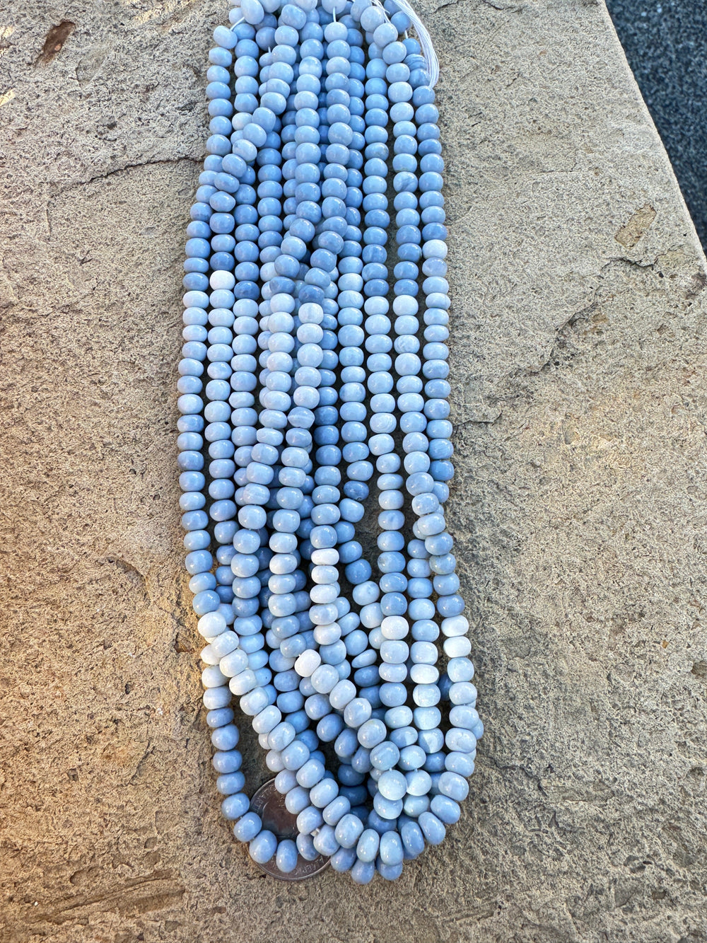 Owyhee Blue Opal (Oregon) 5mm Rondell Shaped Beads (16 inch