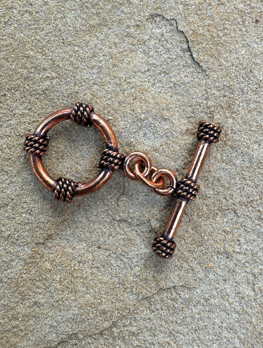 Oxidized Copper Toggle Clasp (Pkg of 1 Set) - Findings