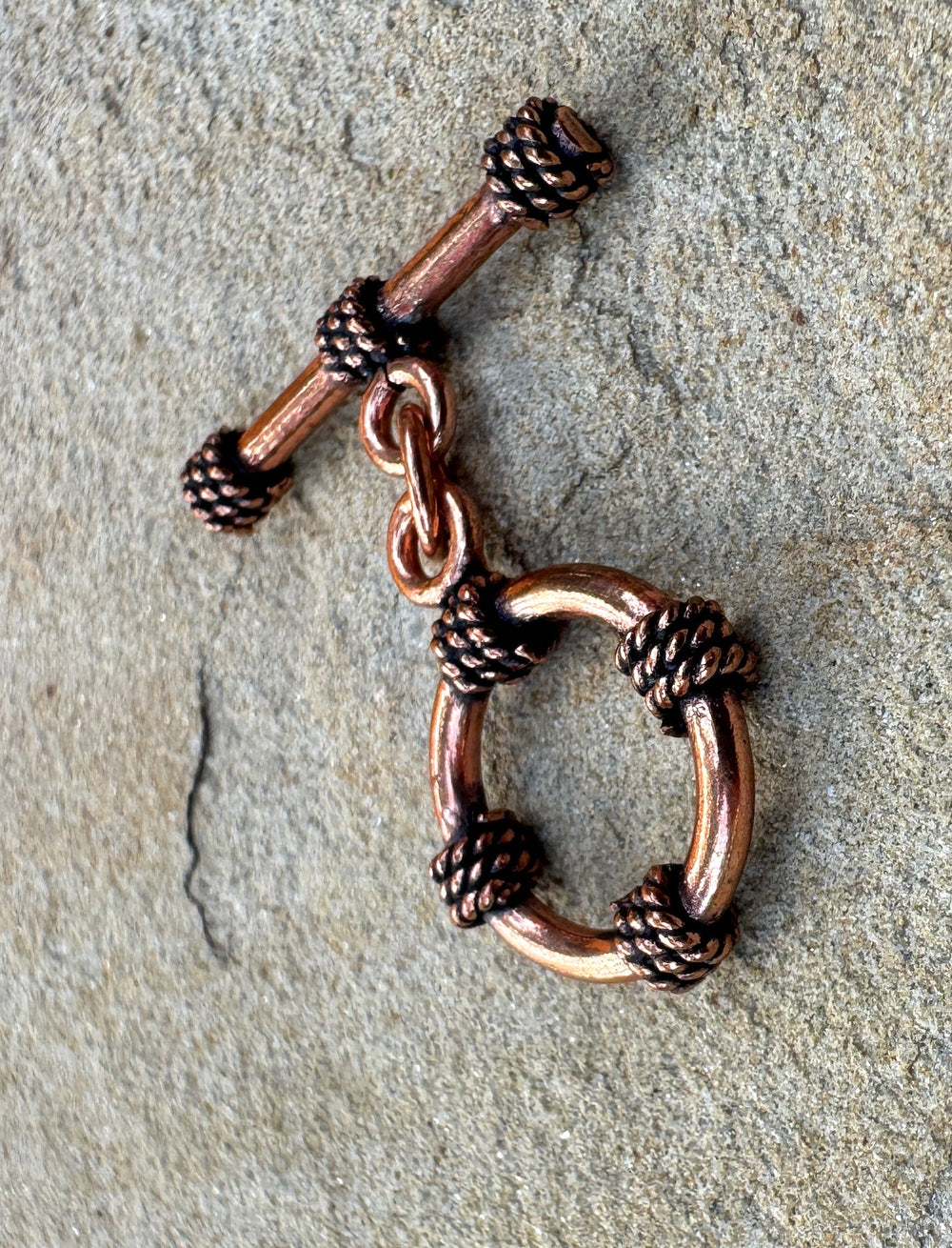 Oxidized Copper Toggle Clasp (Pkg of 1 Set) - Findings