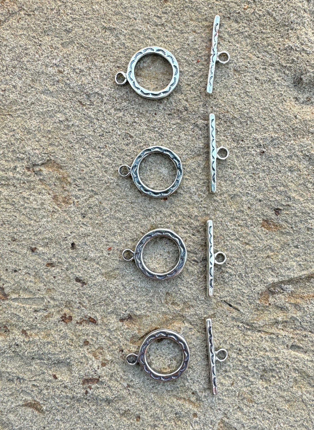 Oxidized Sterling Silver Toggle Clasp (Pkg of 1 Set)