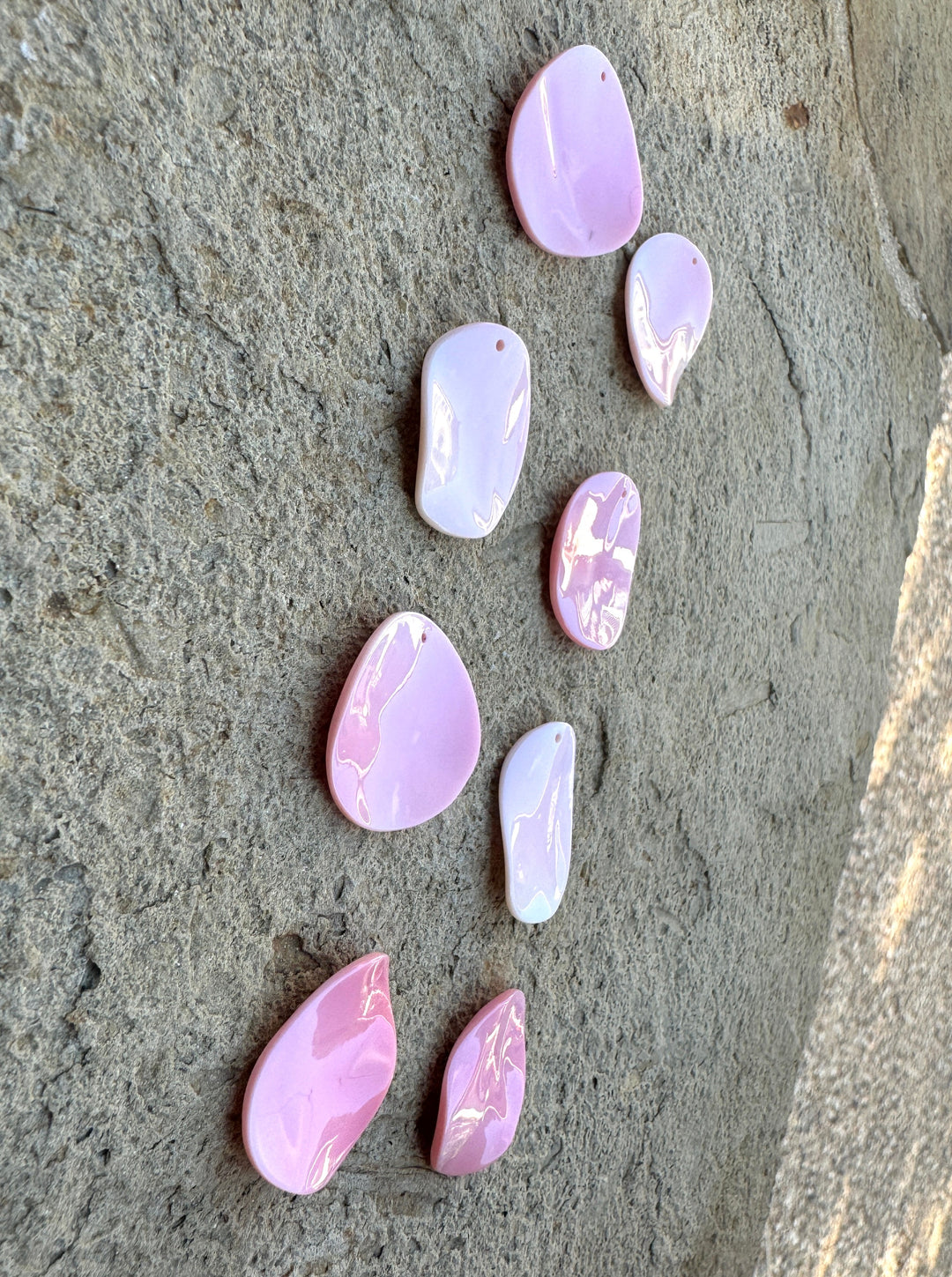Pink Queen Conch Shell Focal Pendant Beads 25x30mm