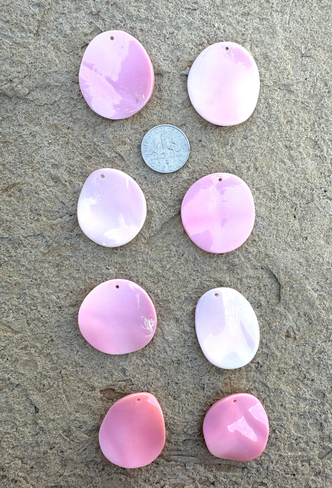 Pink Queen Conch Shell Focal Pendant Beads 25x30mm