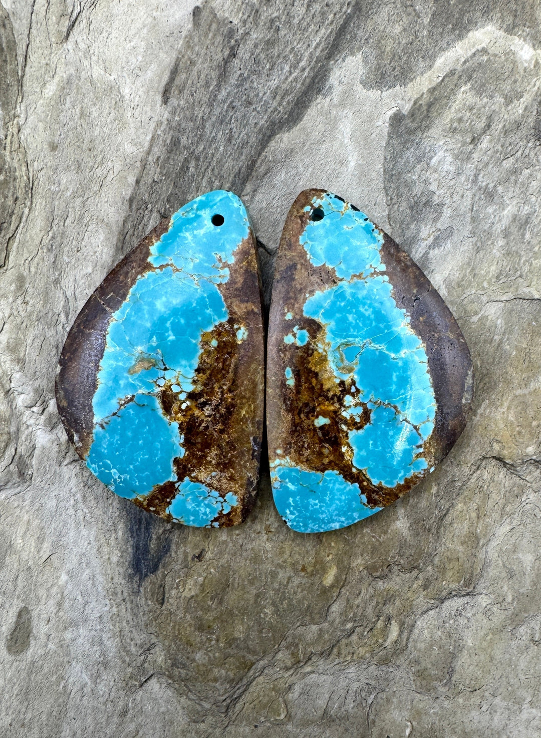 RARE AAA + Number 8 Turquoise (Nevada) BIG Matching Earring