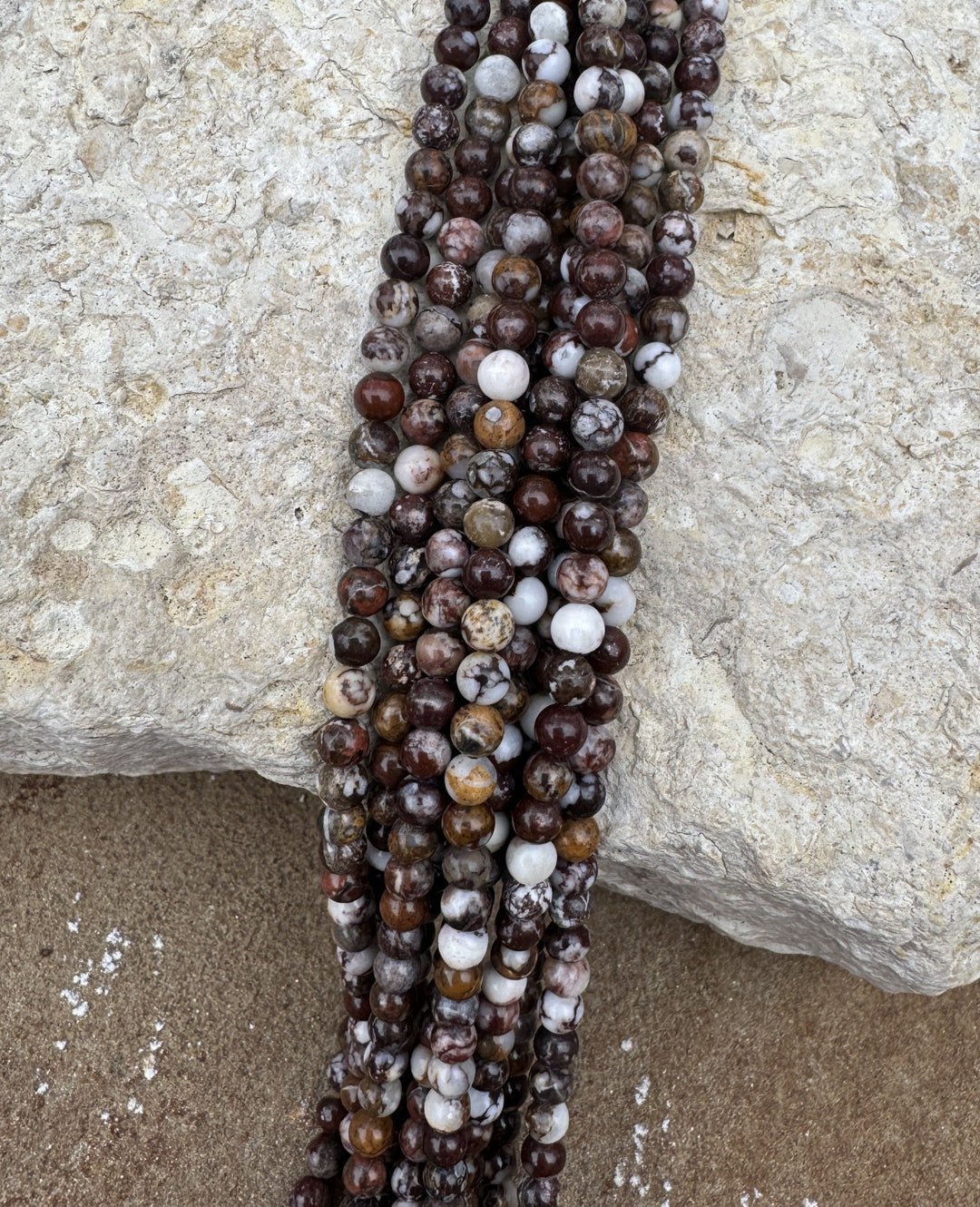 RARE Arizona Wild Horse 4mm Round Bead Strand 8 inch Strand