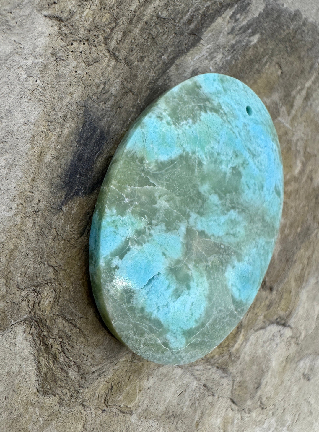 RARE Dry Creek Turquoise (NV) Focal Pendant Bead 27x35mm