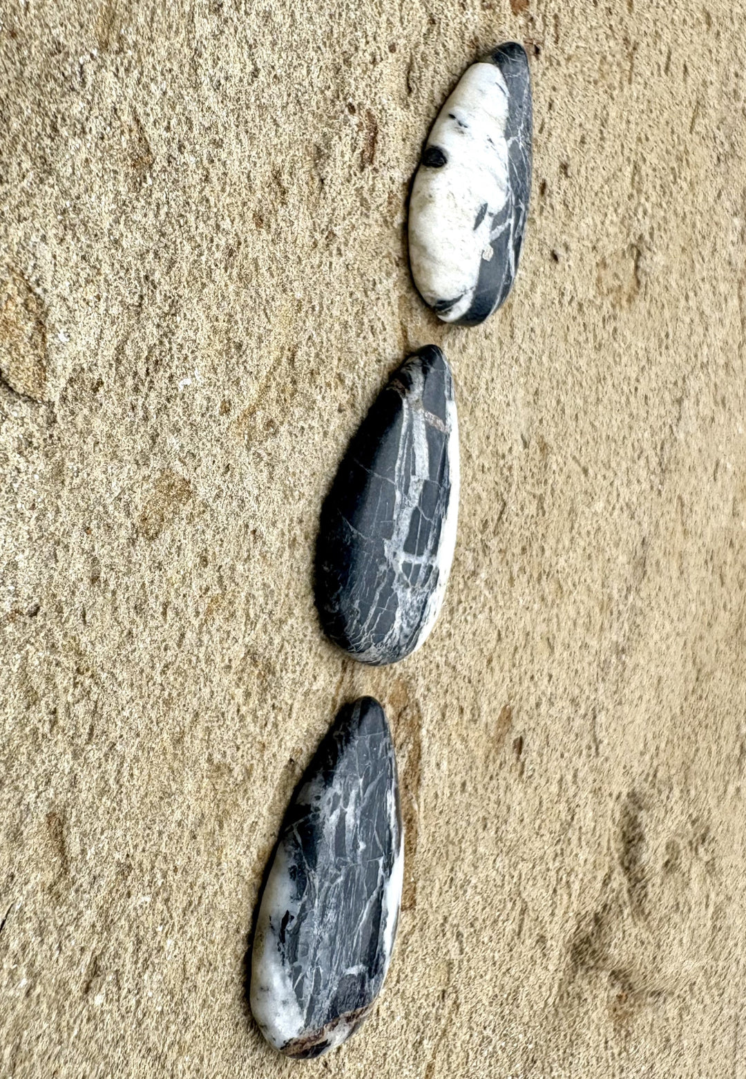 RARE High Quality White Buffalo Teardrop Cabochons 17x33mm