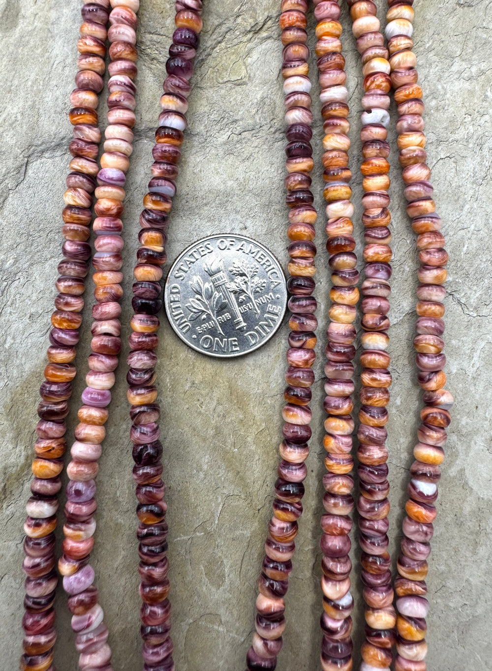 RARE Lions Paw 4mm Rondelle Beads 16 Inch Strand - Lion’s