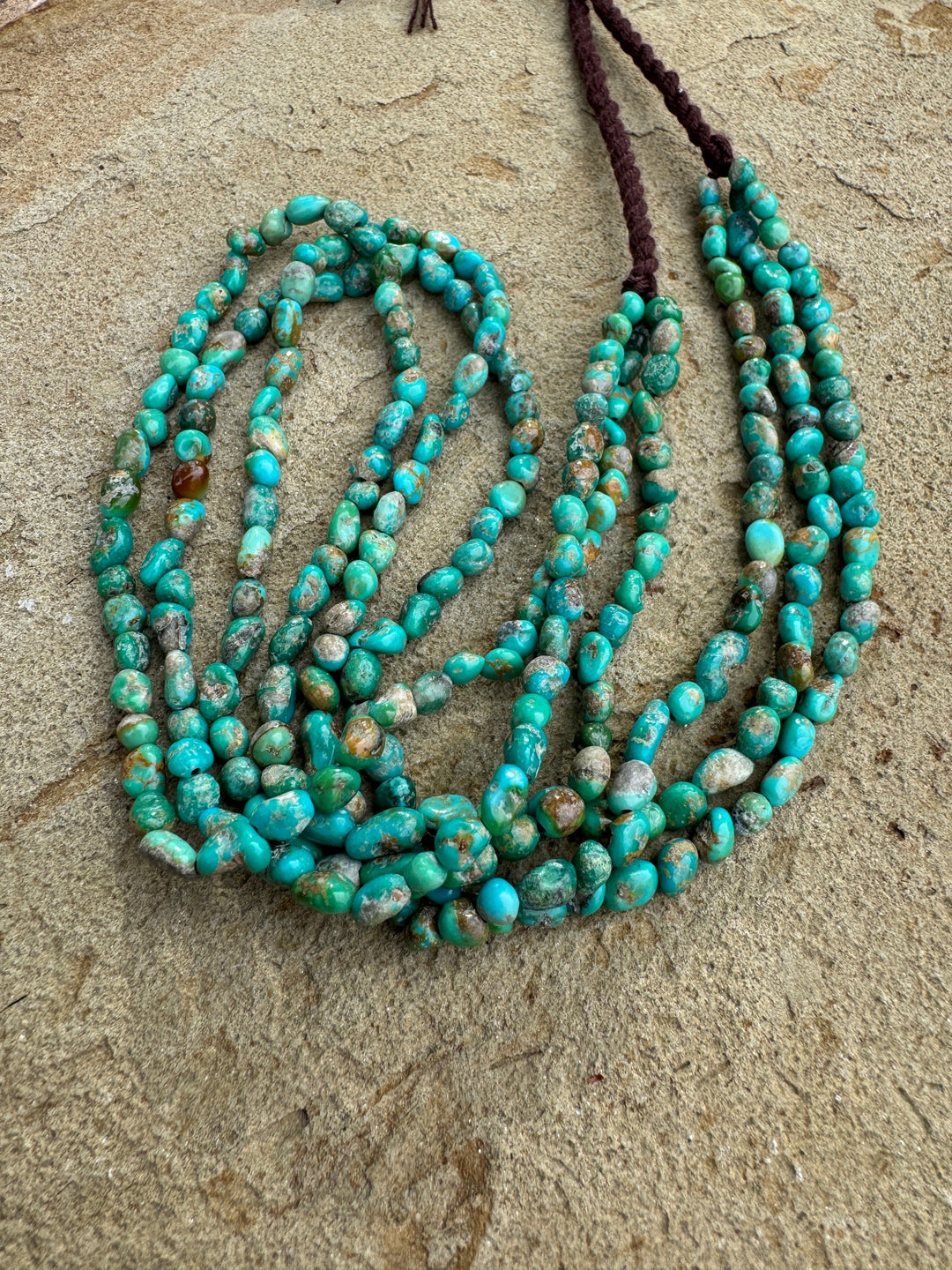 RARE Nevada Fox Turquoise 4-6mm Nugget Beads 16 inch strand