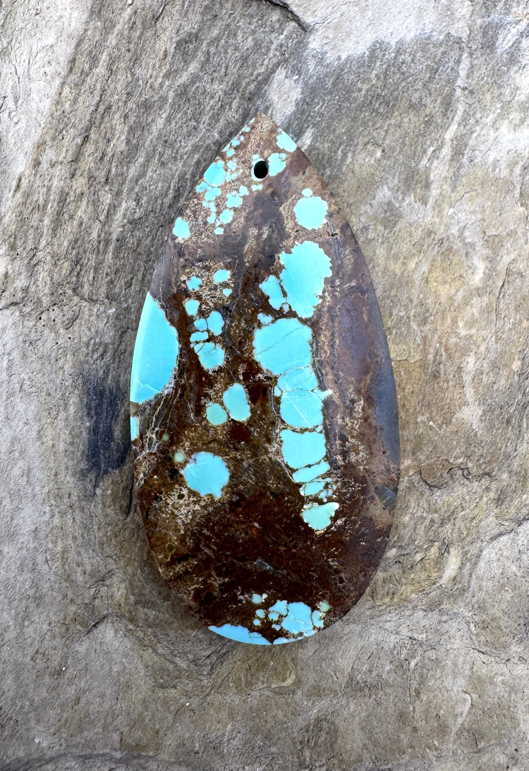 RARE Number 8 Turquoise (Nevada) Big Focal Pendant Bead