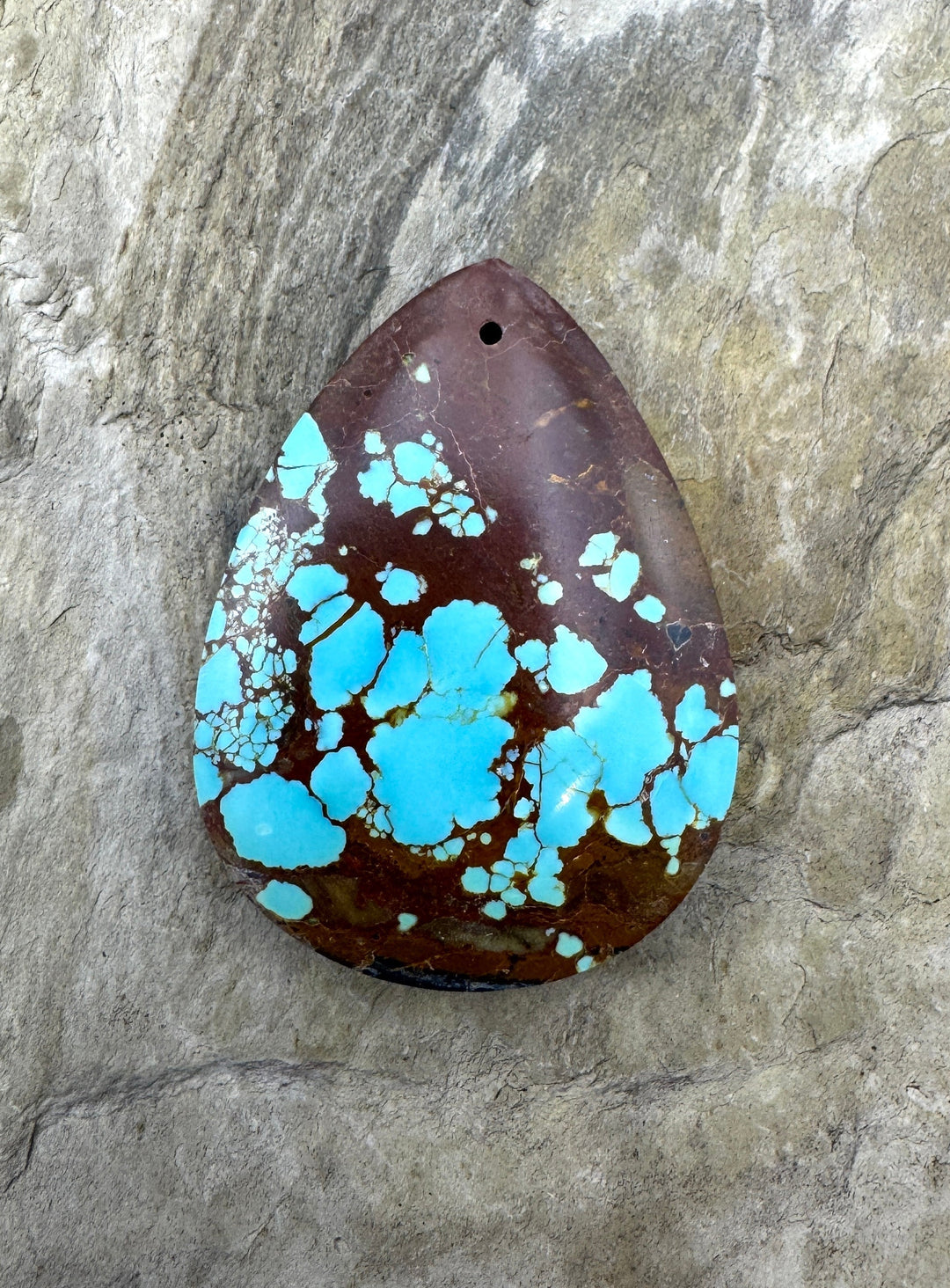 RARE Number 8 Turquoise (Nevada) Big Focal Pendant Bead